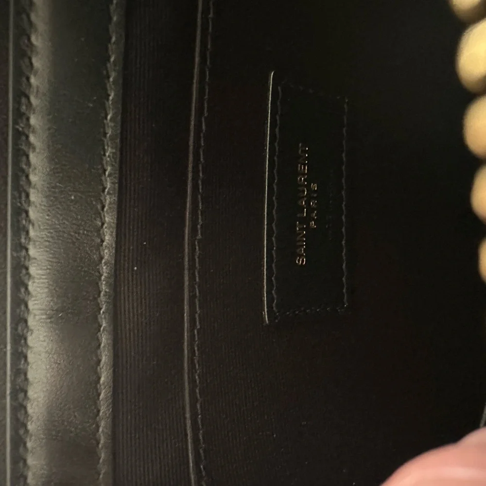 NWT Yves Saint Laurent Black Monogram Matelasse Leather Clutch - Picture 6 of 9